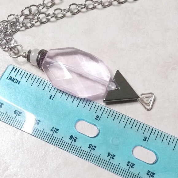 Delicate Soft Pink & GunMetal Black Necklace! Contrasts & Contradictions! - Picture 5 of 8